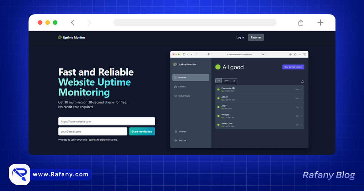 UptimeMonitor Website
